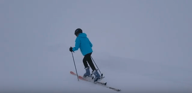 Sara Goff skiing for charity