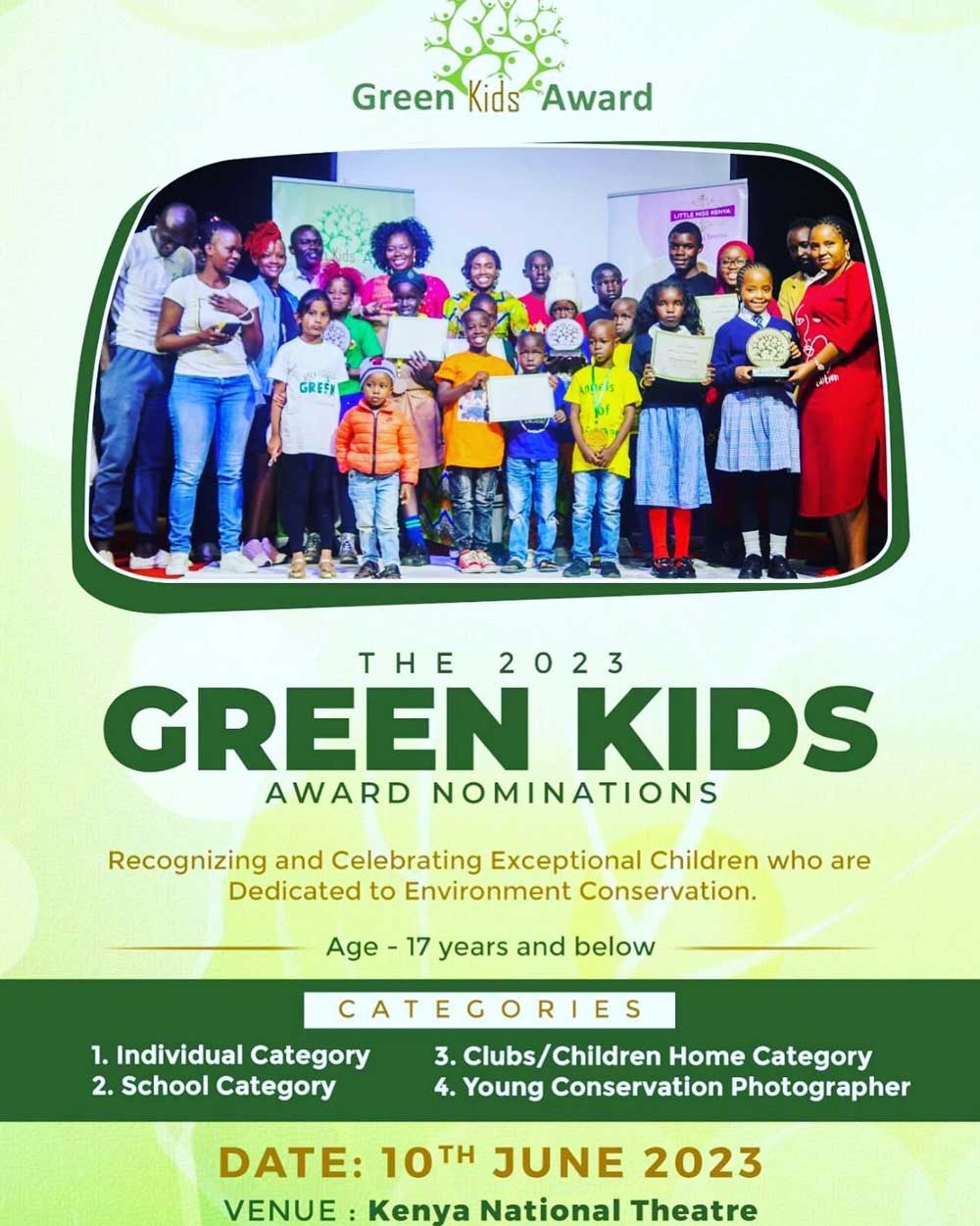 Lenana Girls High School Nominates Gloria Vienda for the 2023 Green Kids Awards!